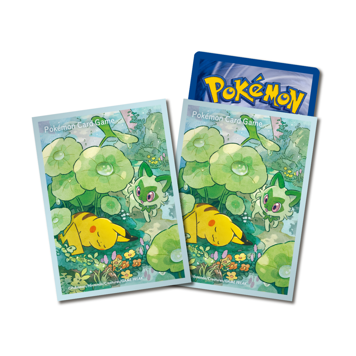 Pikachu & Sprigatito Pokemon Card game Sleeves Pokemon Korea Exclusive 64 sleeves