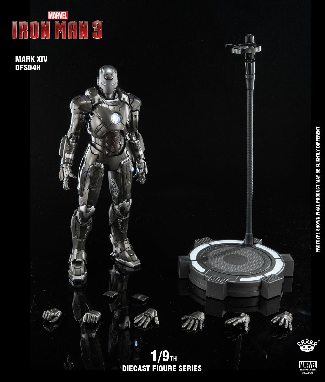 KING ARTS : DFS053 Mark 14 Iron Man 3 1/9 Scale Action Figure Die-cast