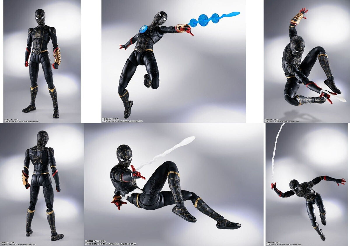 BANDAI S.H.Figuarts SPIDER-MAN : NO WAY HOME SPIDERMAN Black & Gold Suit onhand