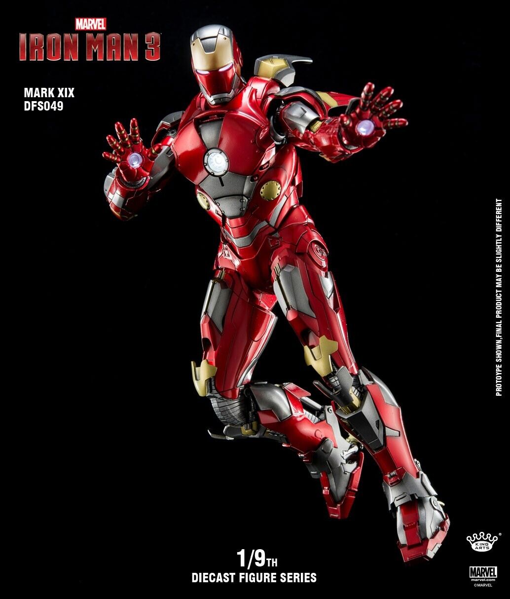 KING ARTS :DFS049 Iron Man 3 1:9 mark 19 Tiger die-cast in stock fast shipping