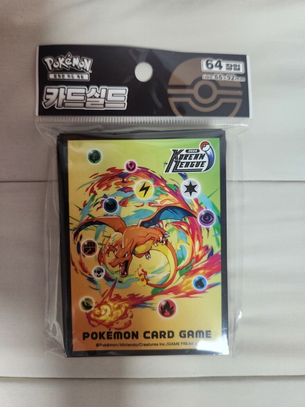 Charizard Pokemon Card sleeve card protector 2024 Korean League Exclusive 64ea