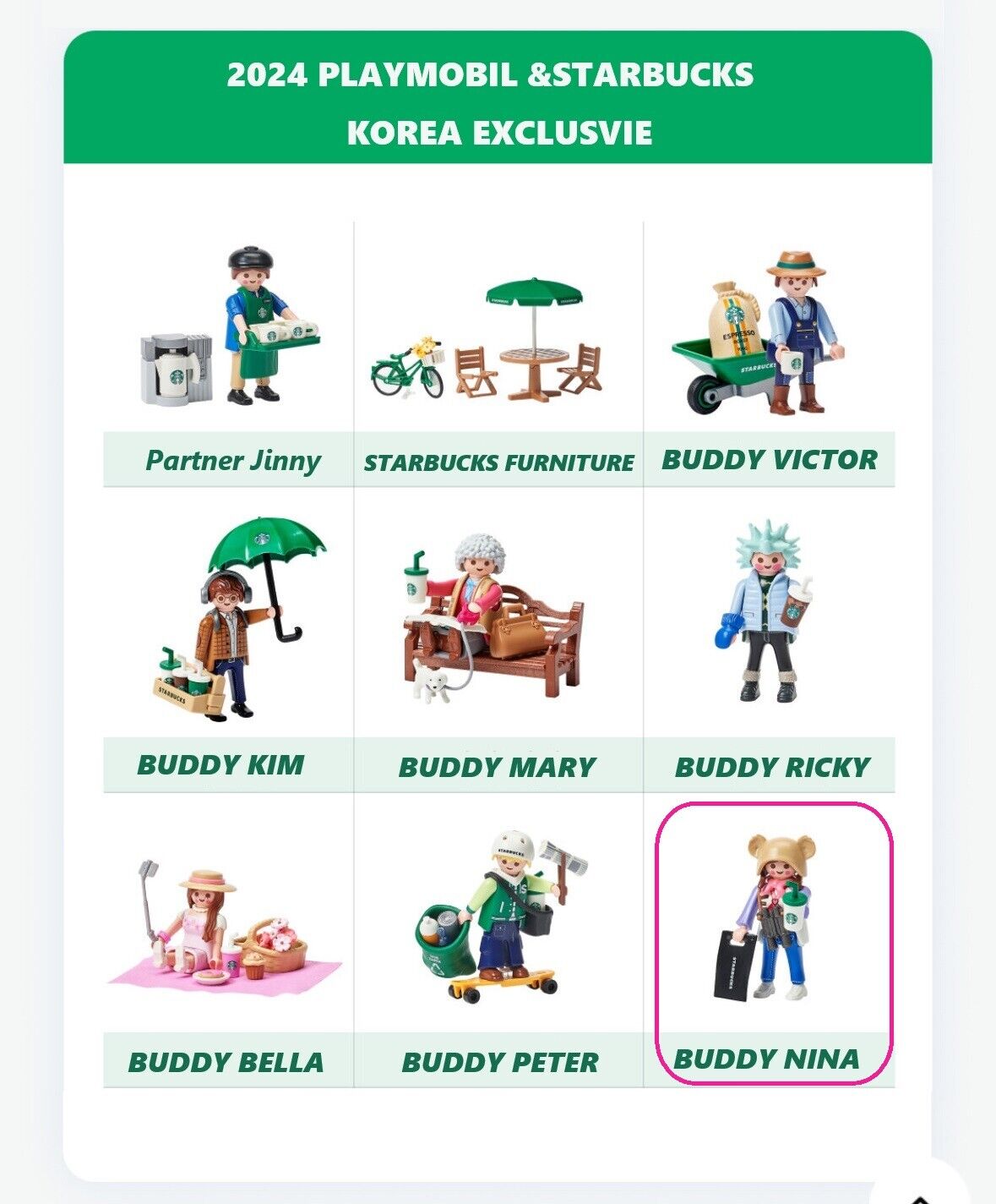 Starbucks Korea Exclusive 2024 Playmobil figures special edition