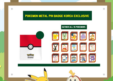 Pokemon Metal Lapel Pin Badge Pokemon Korea Exclusive Pikachu Eevee Charizard