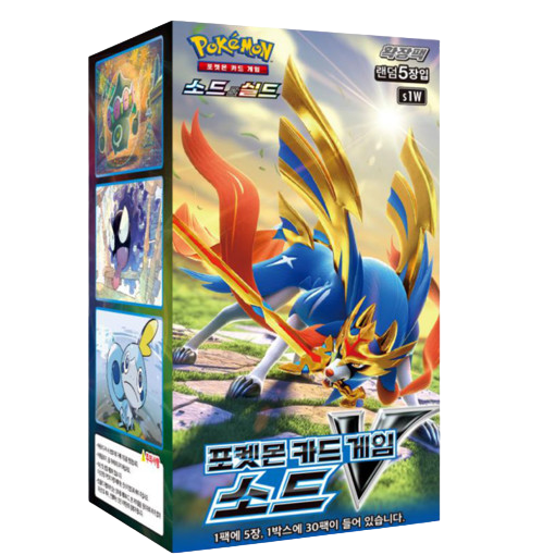 s1W Sword V 1 case 30 booster boxes factory sealed Korean