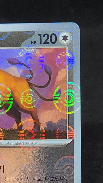 Tauros Reverse Pokeball Holo 128/165 SV2a Pokemon 151 Korean Pokemon Card