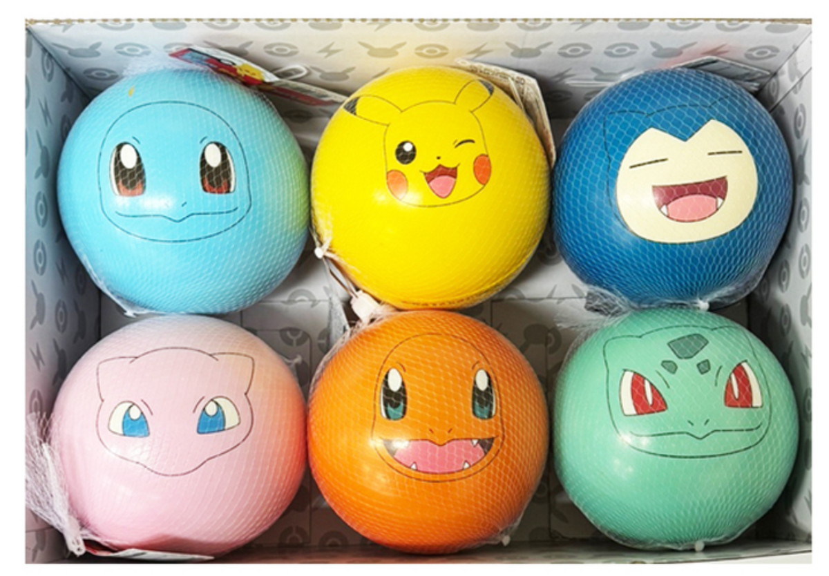 Pokemon Soft Inflectable Ball ( 6 Balls ) Factory Sealed Kids