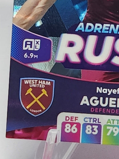Nayef Aguerd ADRENALYN RUSH PANINI ADRENALYN XL 2024 No.432 West Ham excellent