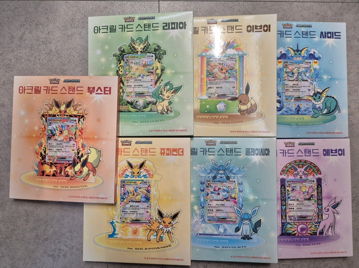 Eevee Evolution Acrylic Display Set Pokémon Promo Stand (9pcs) Korea Exclusvie