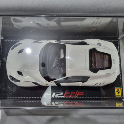 BBR  1:18 Ferrari F12 Tdf Avus White/Gold Wheel Full Opening Limited 30 Pcs