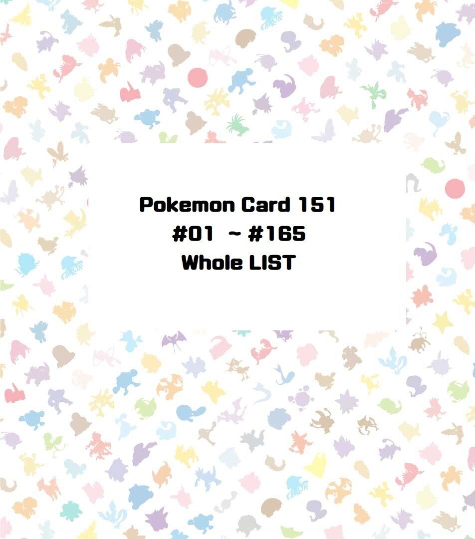 Pookemon Card 151 All list Korean version