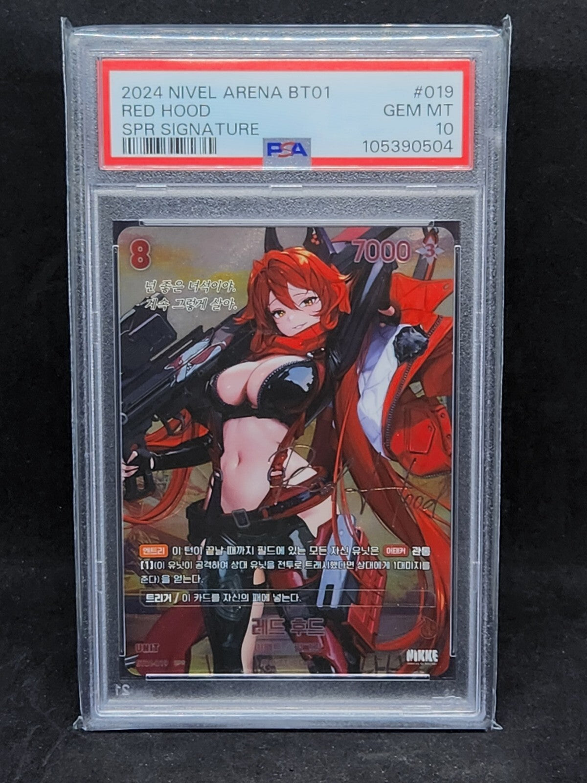 PSA 10 Red Hood BT01-019 SPR Signature card NIKKE ENCOUNTER 2024