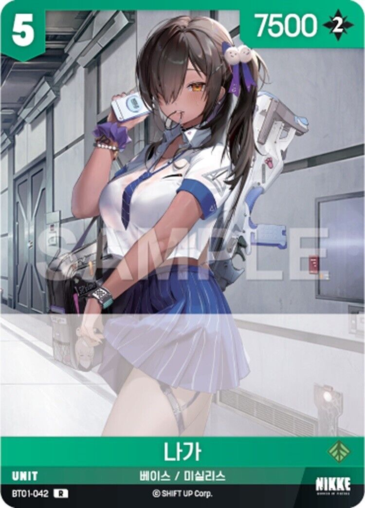 Nikke Naga BT01-042 R Holo Nikke Nivel Arena Korean version Dazzling Cupid