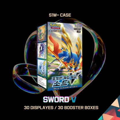 s1W Sword V 1 case 30 booster boxes factory sealed Korean